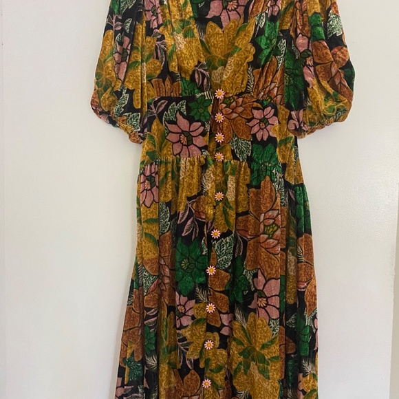 Farm Rio Garden velvet dress - Picture 2 of 5